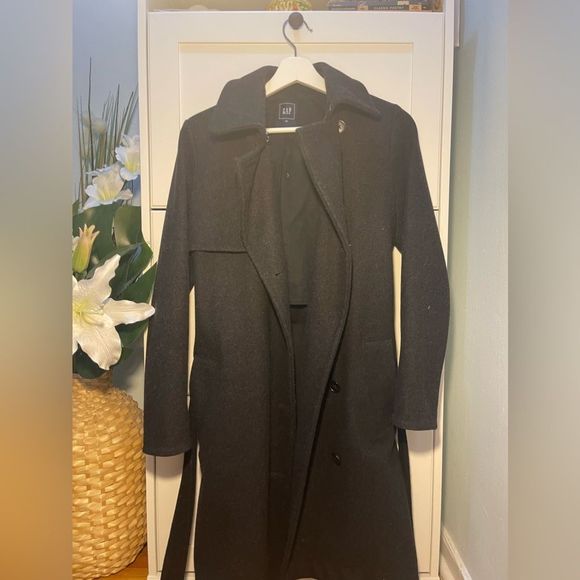 Gap Cotton Mix Coat Women’s XS in Black - Picture 3 of 15